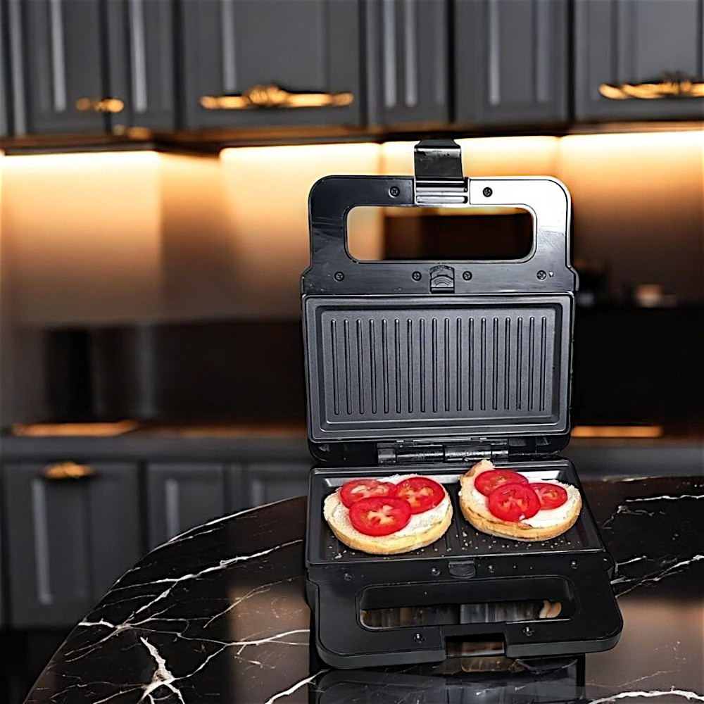 Мультипекар 6в1 Zepline 2200Вт Мультимейкер з різнимим пластинами Контактний гриль з вафельницею К2, фото 1