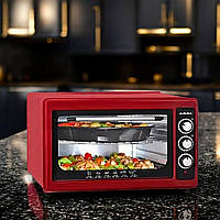 Електрична духовка Asel 1300Вт Духовка з 3 режимами нагріву Компактна електропіч Електродуховка 33л К2