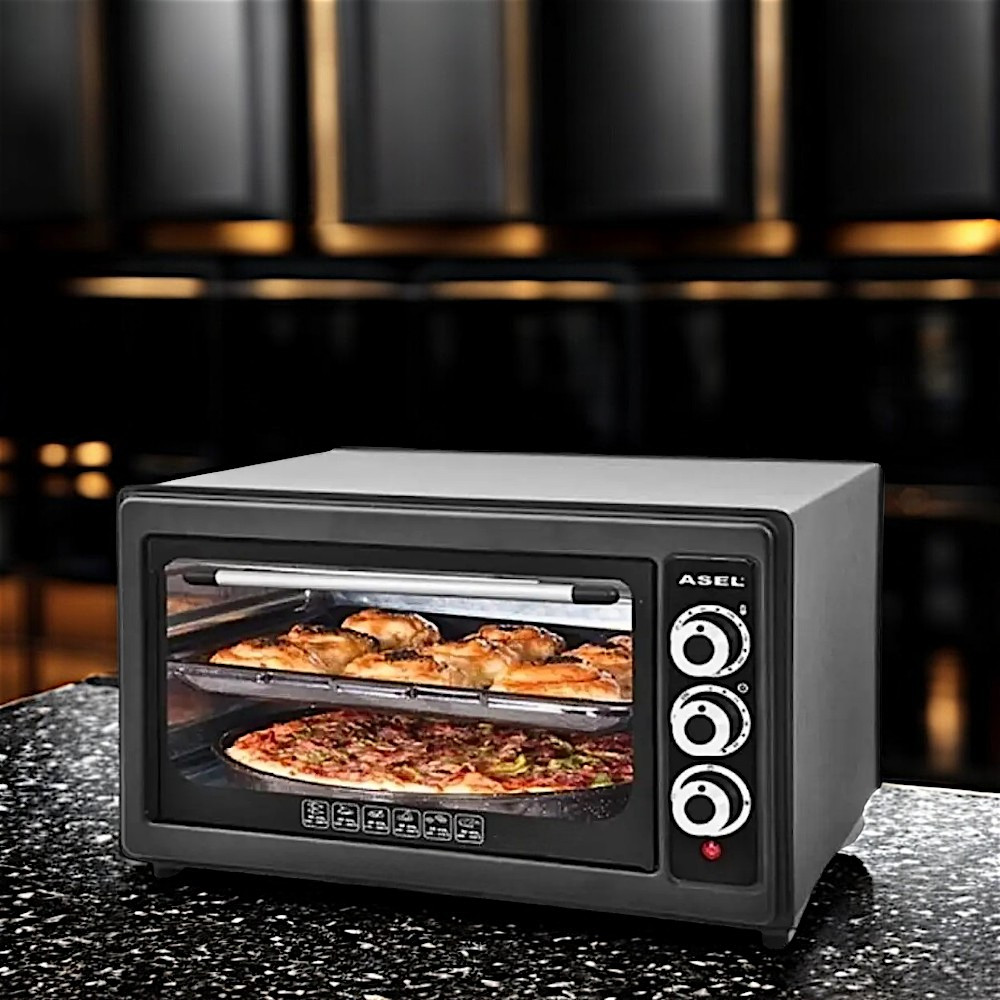 Настільна електропіч Asel Вмістка електрична духовка 33л Духовка електрична з 3 режимами К2, фото 1
