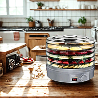 Електрична сушка Zepline 800Вт Дегідратор для фруктів Електросушарка на 5 рівнів Сушарка для грибів К2