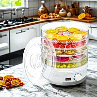 Електросушка Rainberg 800Вт Сушка з вентилятором Дегідратор для грибів Сушарка для овочів і фруктів К2