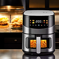 Аерофритюрниця Rainberg Потужний аерогриль 3800Вт Електричний гриль з регулюванням Мультипіч К2