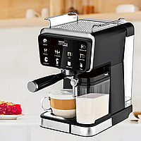 Кавоварка ріжкова Zepline 3000Вт Кавоварка для еспресо Кавомашина побутова 20бар Кавоварка з капучинатором К2