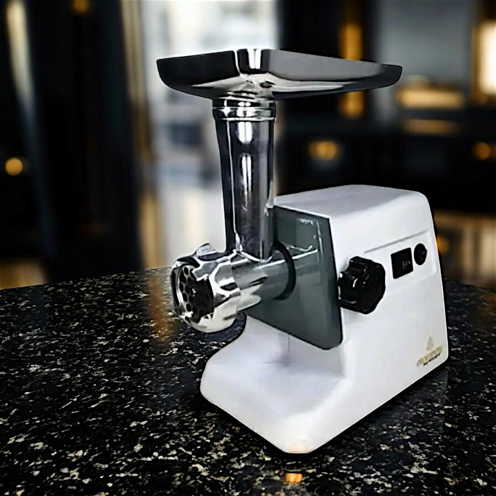 Кухонна м'ясорубка Crownberg Продуктивна електром'ясорубка з насадками Електрична м'ясорубка 3в1 К2, фото 1