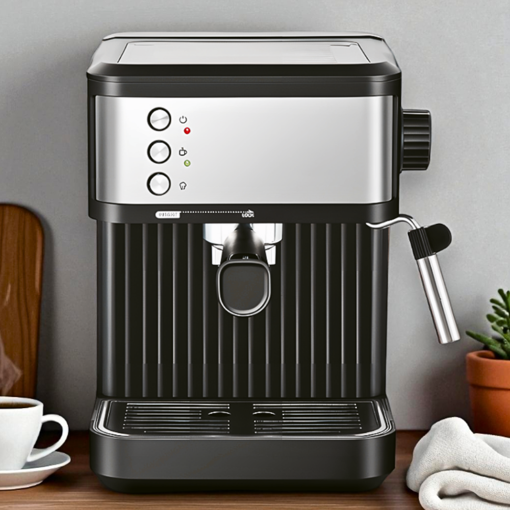 Кавомашина еспресо Crownberg з капучинатором Домашня кавомашина 20 Bar Рожкова кавомашина 1200 W, фото 1