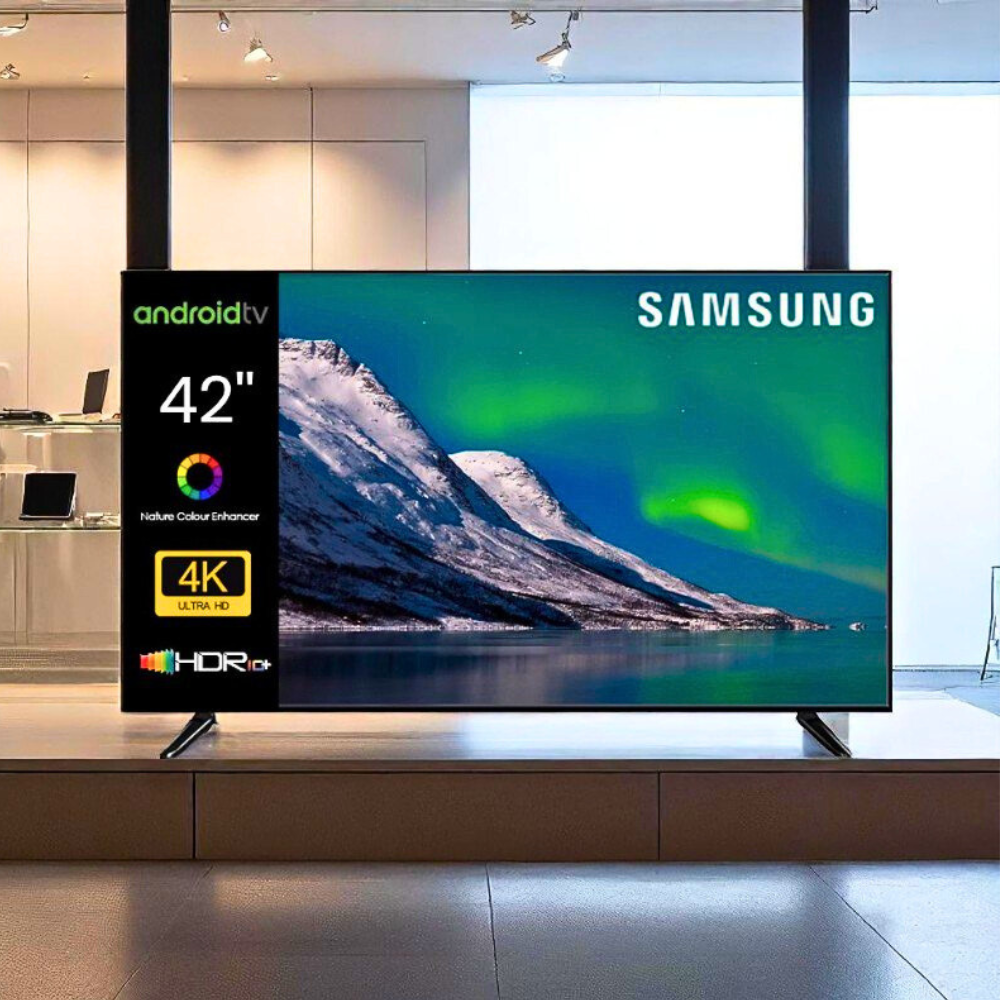 Телевізор 42 дюйми Samsung 42" 4K UHD Smart TV з Т2 Wi-Fi Bluetooth Ethernet Телевізор безрамковий Самсунг, фото 1