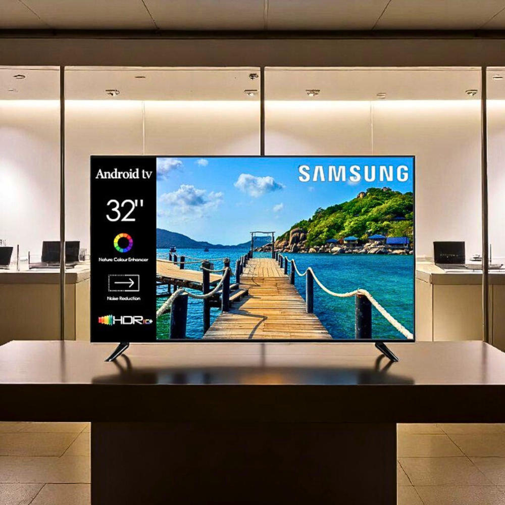 Телевізор плазмовий 32 дюйми Samsung з кронштейном Телевізор Smart TV 4K UltraHD Android 14 Wi-Fi Bluetooth, фото 1