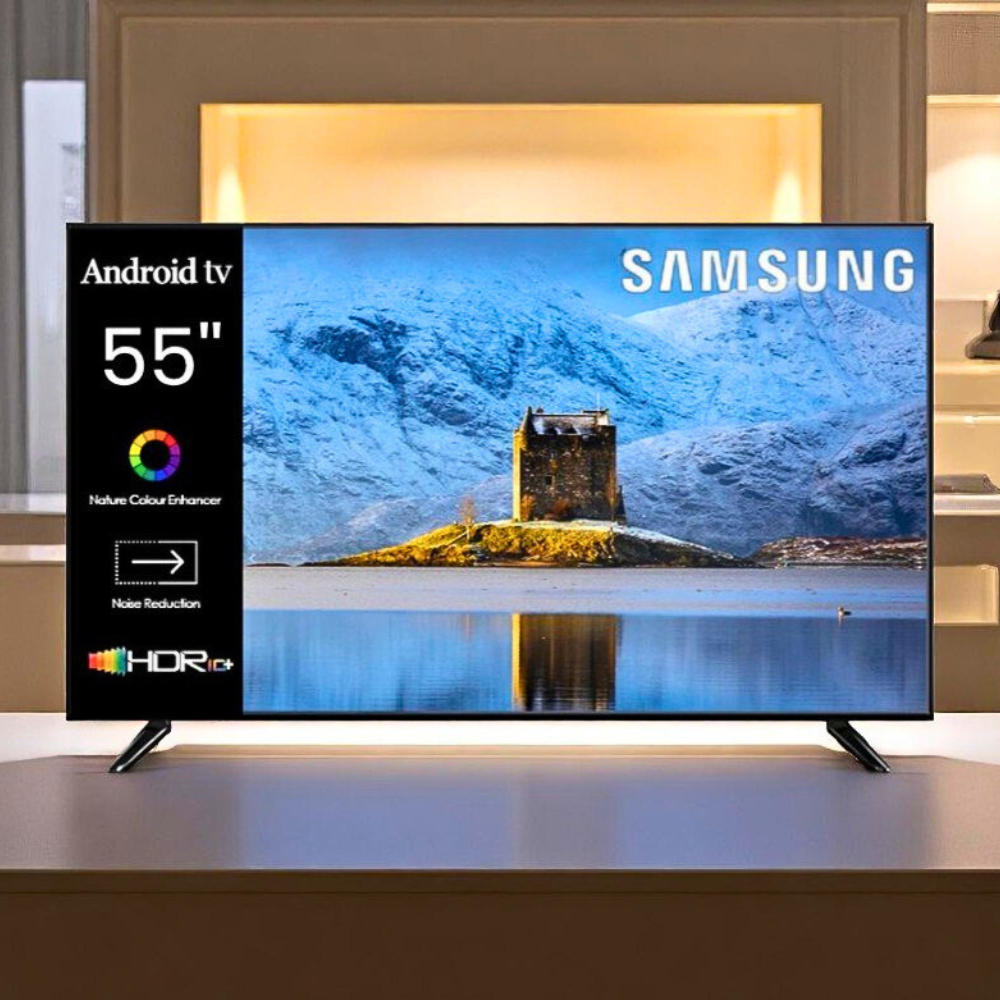 Телевізор LED Smart TV Samsung 4K UltraHD Велика плазма 55 дюймів Телевізор на Android 14 з Bluetooth та Wi-Fi, фото 1