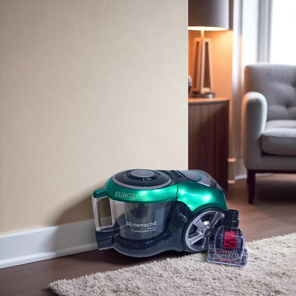 Універсальний пилосос з турбощіткою Henschll К2 Пилосос контейнерний з НЕРА фільтром Якісний пилосос 3500Вт, фото 1