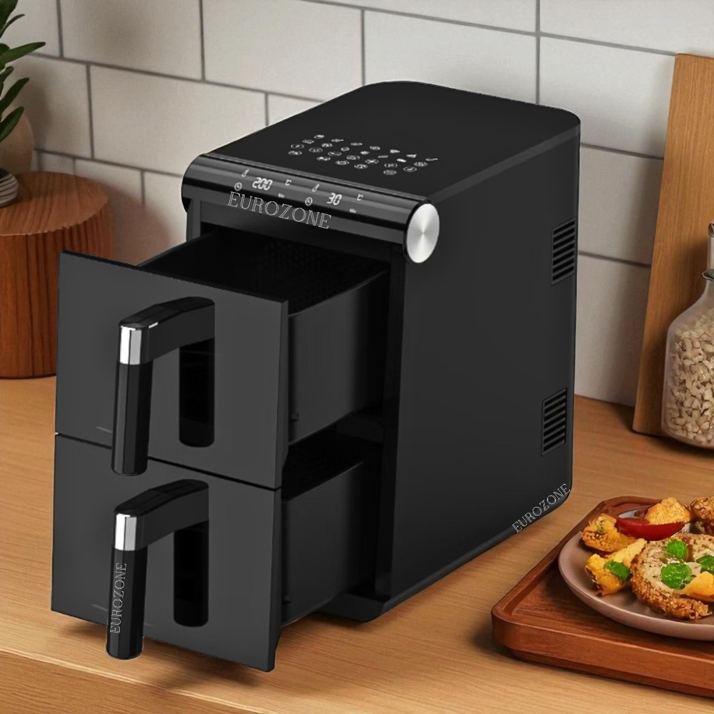 Подвійна мультипіч 8+8 л Zepline К2 Аерогриль 13 програм Універсальний аерофритюр з двома чашами 4200Вт, фото 1