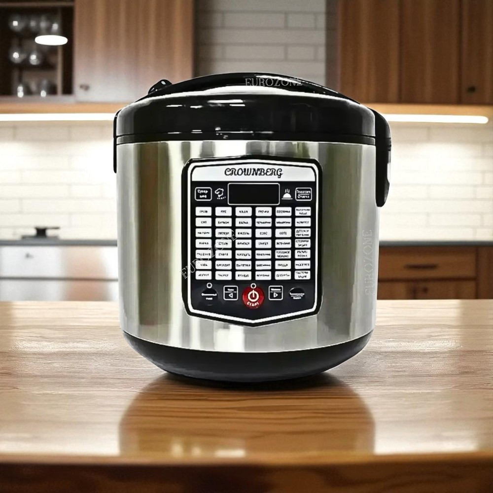 Мультиварка Crownberg 42 програми К2 Пароварка з нержавіючої сталі 1000Вт Електрична рисоварка 5 л, фото 1