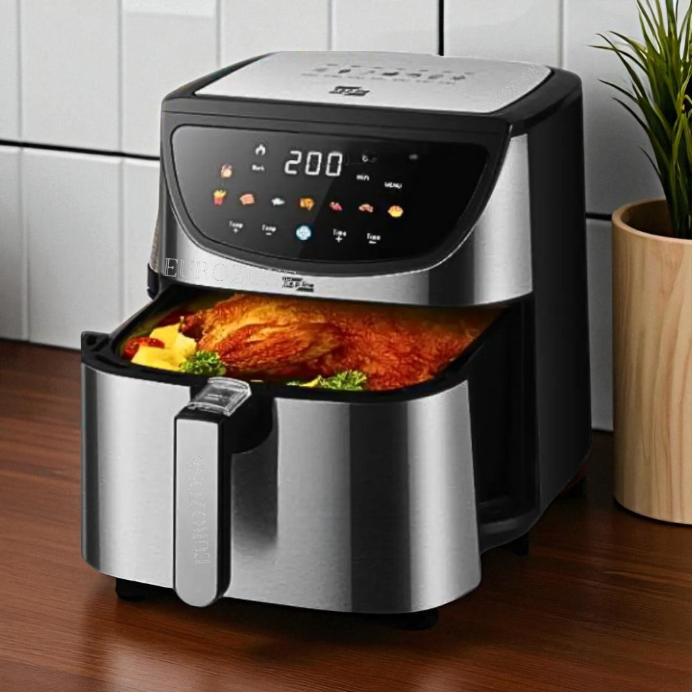 Універсальний аерогриль 12л  Zepline 4200Вт К2 Аерофритюрниця з 2 тенами Електрична фритюрниця безолійна, фото 1