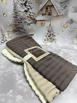 Махрові бавовняні рушники 3 шт, 40x60 см, Туреччина — м'які, щільні, якісні