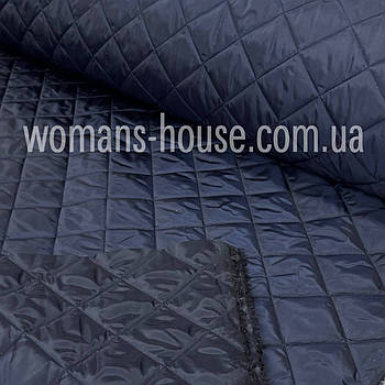 Плащівка стьобана матова 2-стороння Кубик діагональ 10 см сторони по 7,5 см Темно синій