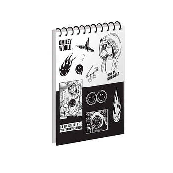 Зошит для записів Yes А6/80 у клітинку на спіралі "Smiley World" Keep smiling 152270 G-Rich