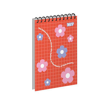 Зошит для записів Yes А6/80 вмклітку на спіралі "Smiley and Flowers" 152295 G-Rich