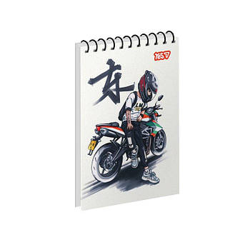 Зошит для записів Yes А6/80 у клітинку на спіралі "Moto" 152300 G-Rich