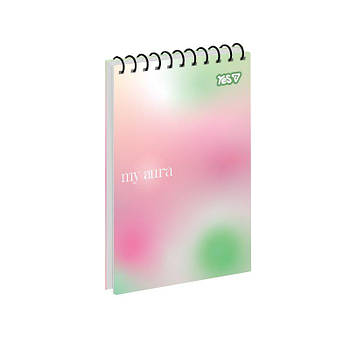 Зошит для записів Yes А6/80 у клітинку на спіралі "Aura" 152282 G-Rich