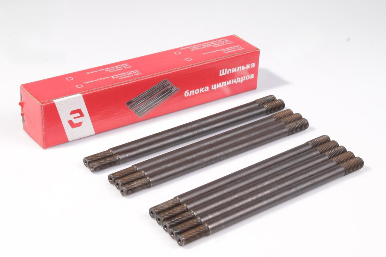 Шпилька блоку цилiндрiв Волга 2401 М11 (ремонтна №2) компл.10шт (вир-во ЗЧЕ), фото 1