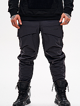 Карго штани з нейлону на мікрофлісі "Одін", сірий