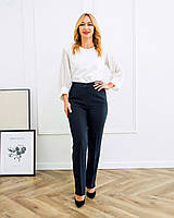 Класичні жіночі брюки зі стрілками сині