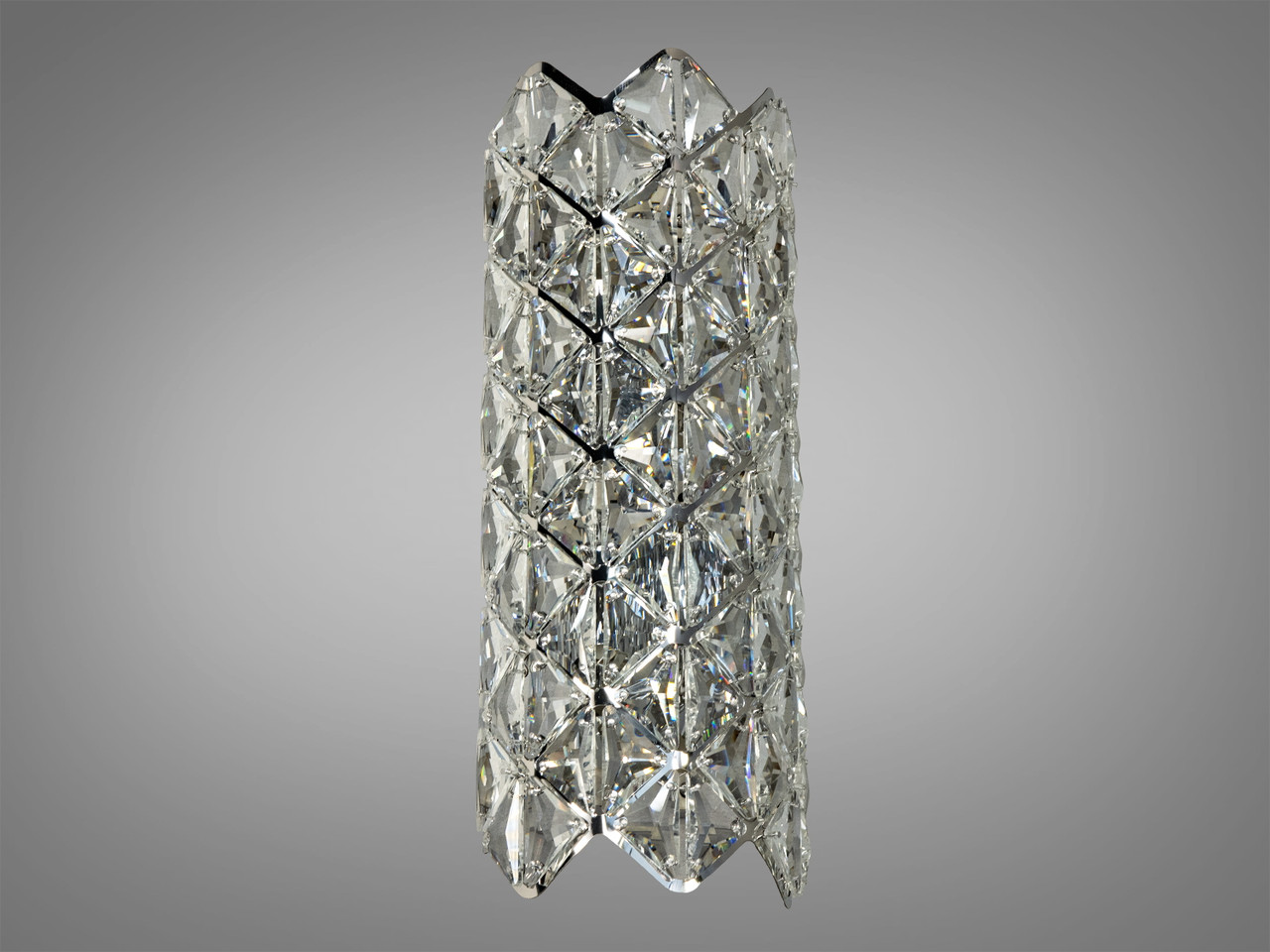 Настінний світильник Diasha срібний кришталь вертикальний для вітальні 9133-B420CH