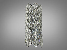 Настінний світильник Diasha срібний кришталь вертикальний для вітальні 9133-B420CH