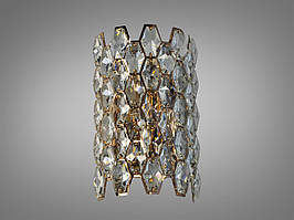 Настінний світильник з кришталевими елементами для вітальні, золото 9136-B260GD