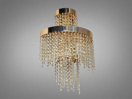 Настінний світильник з кришталевими підвісками 376-BGD золото для вітальні 376-B GD