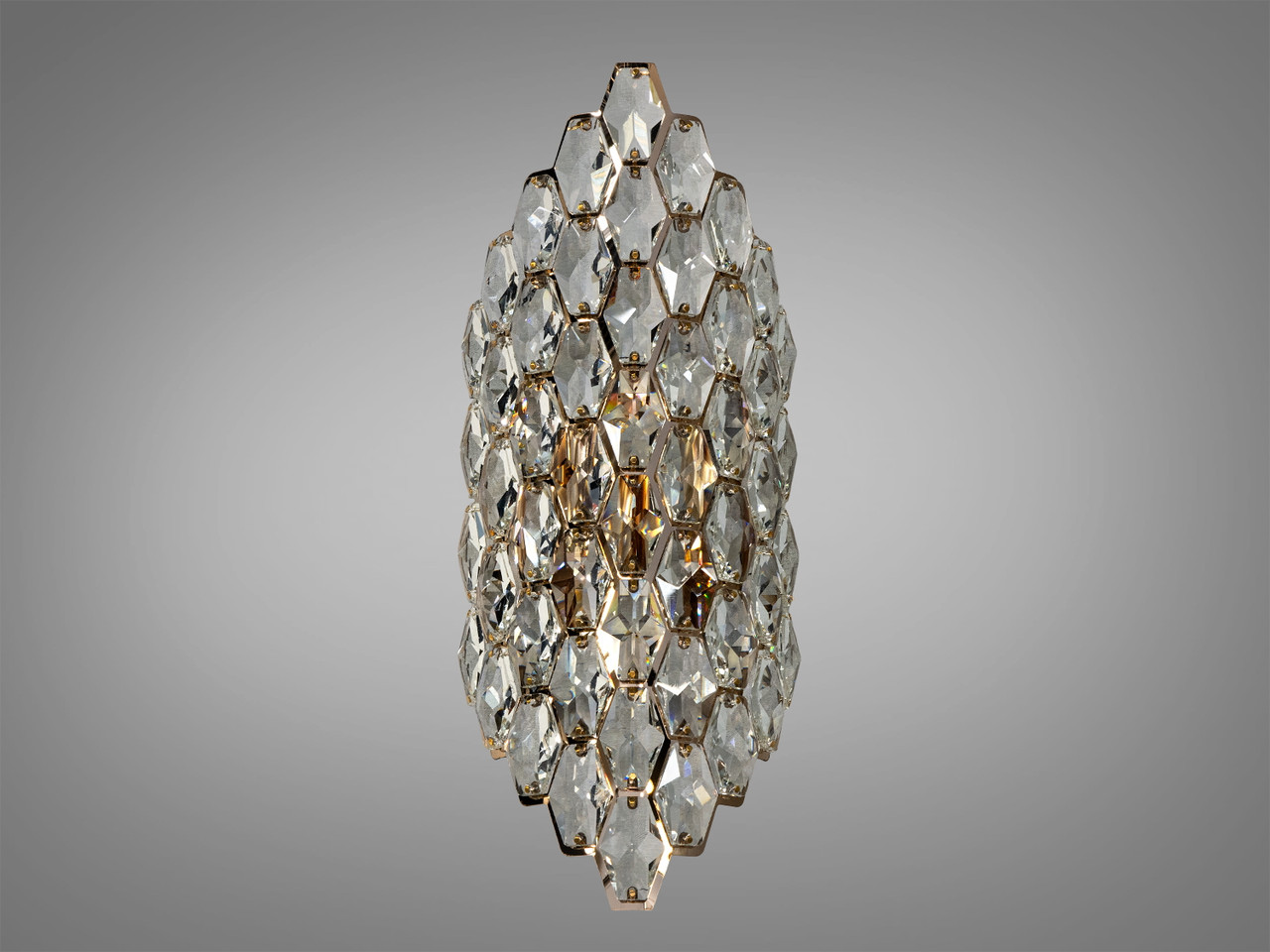 Кришталеве бра 9132B каскадний дизайн золоте для вітальні та спальні 9132-B420GD