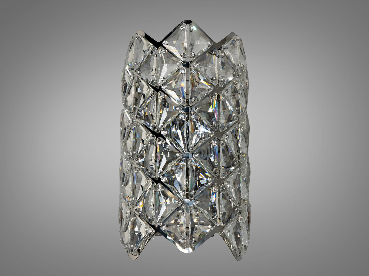 Класичне бра Diasha 9133B з кришталем, хром, дві лампи для вітальні 9133-B300CH