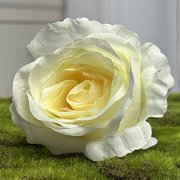 Троянда штучна жовтий Memory, 12 шт. Троянда діаметром 9 см, Штучна троянда для декору, Троянда штучна