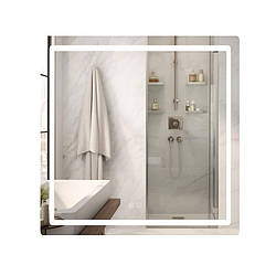 Дзеркало Qtap Mideya (MI2) 700х800 з LED-підсвіткою Touch, з антизапотіванням, димером, регумацію QT2078DCF7080