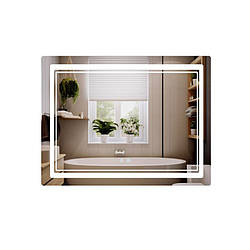 Дзеркало Qtap Cardinal (CA2) 1000х800 з LED-підсвіткою Touch, з антизапотіванням, з димером, темп. кольору (3000-6500K)