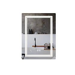 Дзеркало Qtap Cardinal (CA2) 600х800 з LED-підсвіткою Touch, з антизапотіванням, з димером, темп. кольору (3000-6500K) Reverse