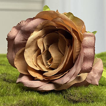 Троянда Memory штучна Коричневий, 12 шт. Троянда штучна діаметр 9 см, троянда для декору штучна