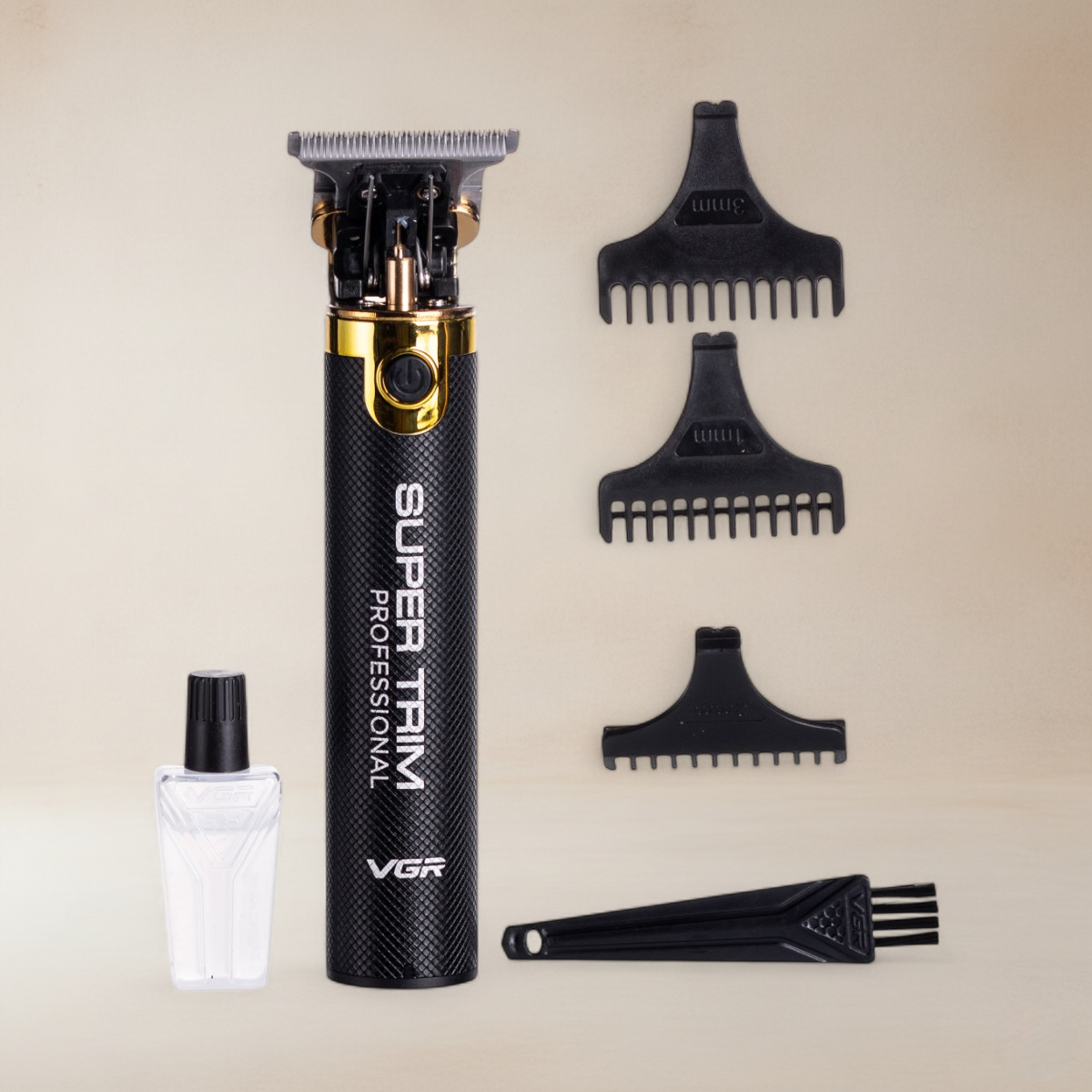Триммер для стрижки волосся VGR V-082 акумуляторний з насадками, фото 1
