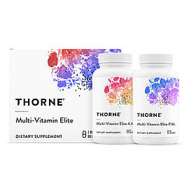 Мультивітаміни Еліт, Multi-Vitamin Elite A.M. & P.M., Thorne, 2 баночки по 90 капсул