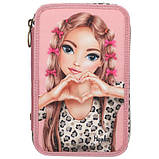 Потрійний пенал із наповненням LEOHEART з бантиками 13640, фото 2