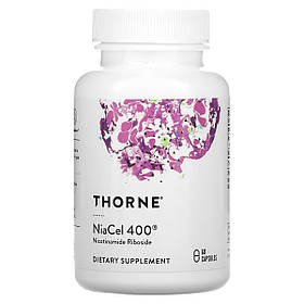 Нікотинамід Рибозид, 415 мг, Nicotinamide Riboside, NiaCel 400, Thorne, 60 капсул