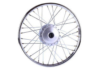 Диск передній спицьований 17*1,2 ТАТА (барабанне гальмо) 2,4kg на мопед Дельта