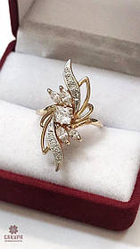 Золота Каблучка зі вставкою цирконій