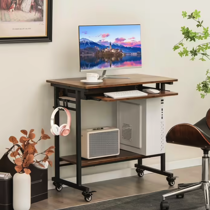 Комп'ютерний стіл Costway Otto з висувною підставкою для клавіатури