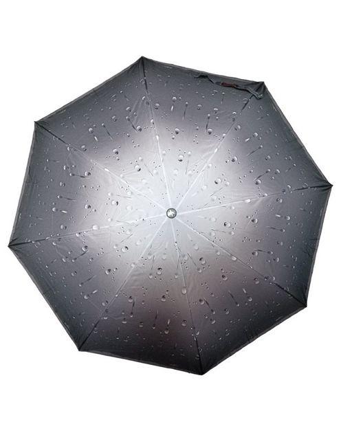 Парасолька Toprain 2056 напівавтомат жіночий на 8 спиць Краплі Сіра, фото 1