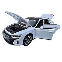 Машинка метал Audi e-tron GT Ауді біла 1:32 світло звук 15*7*5см (86544), фото 5