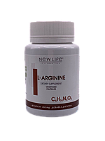 L-аргінін/ L-Arginine 60 капсул New Life, Рослинні капсули, 0,45, 60