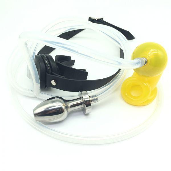 Анальний душ, уринальна система recycler Oxballs силікон 9 см жовтий, фото 1