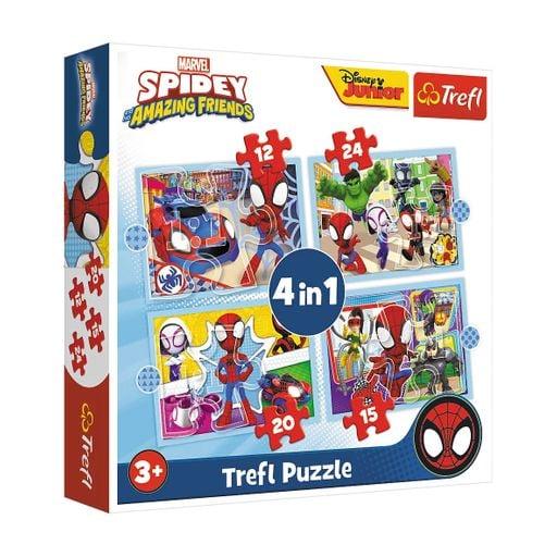 Пазли Trefl 4в1 Команда спайдерменів, фото 1