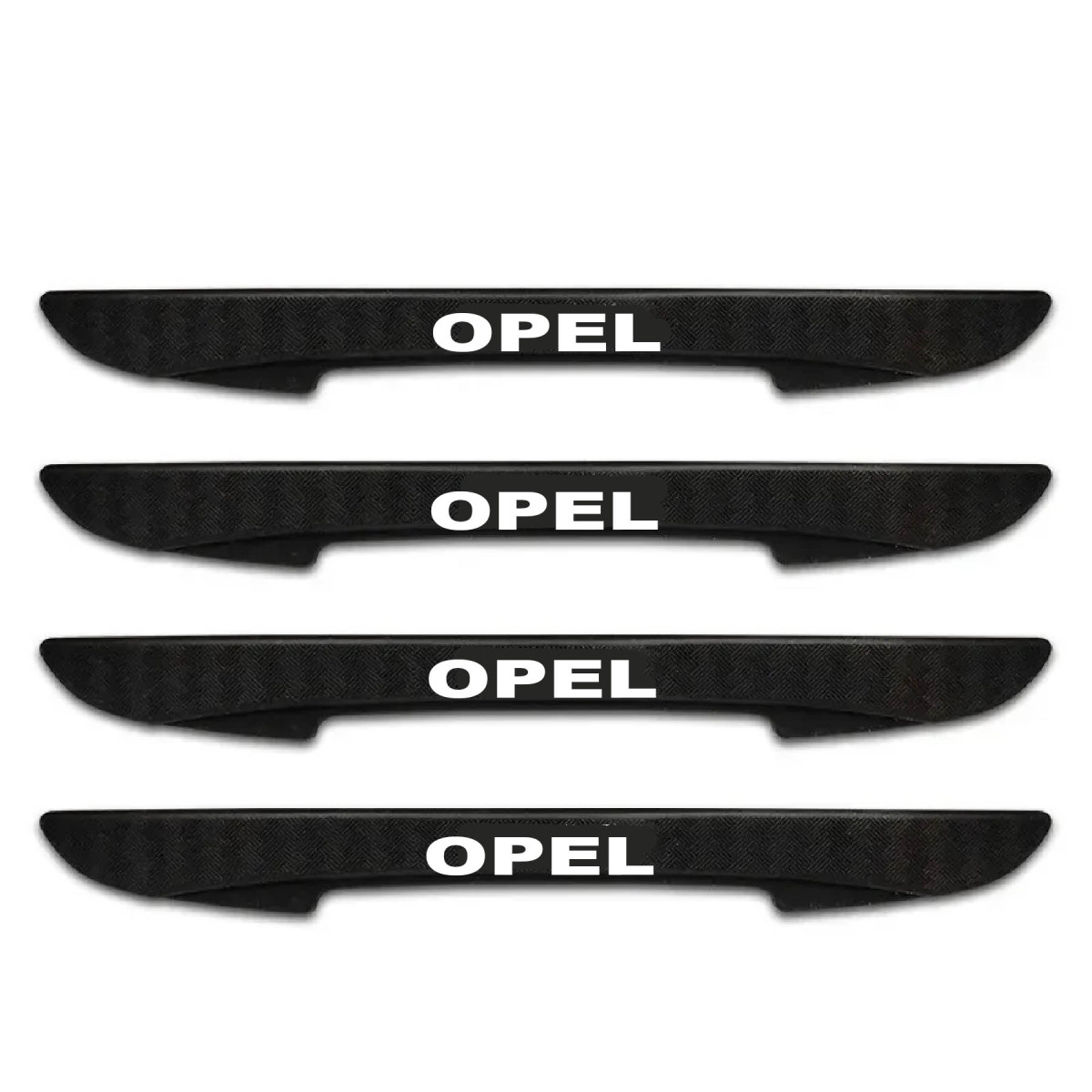 Захисні протиударні смуги Oel на краю дверей 16х147 мм Гума (наклейки) Чорний 4 шт, фото 1