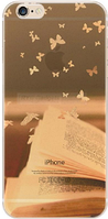 Прозрачный пластиковый чехол "Книжка с бабочками" iphone 6/6S в 3D
